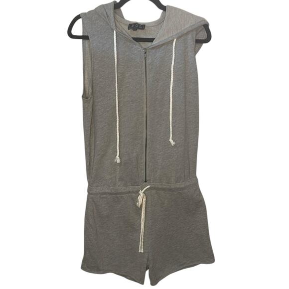 POL Gray Sleeveless Hooded Romper-NWOT - Picture 1 of 8